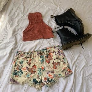 NWOT Free People Rust Woven Halter Bralette